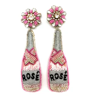 Rosé Bottle Earrings-Final Sale