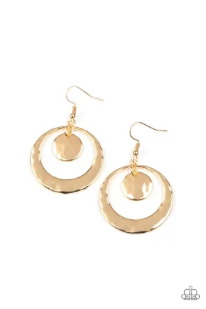 Rounded Radiance Gold Paparazzi Earrings