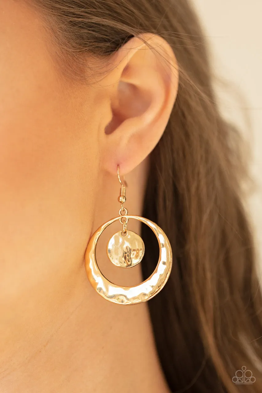 Rounded Radiance Gold Paparazzi Earrings