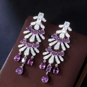 Royal Radiance Tassel Drop Earrings