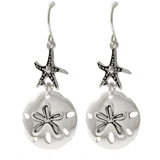 Sand Dollar Starfish Earrings