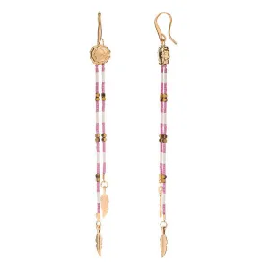 Santa Maria Earrings in Pink & Gold