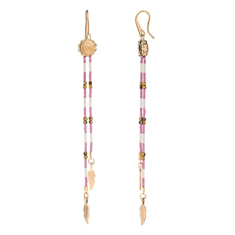 Santa Maria Earrings in Pink & Gold