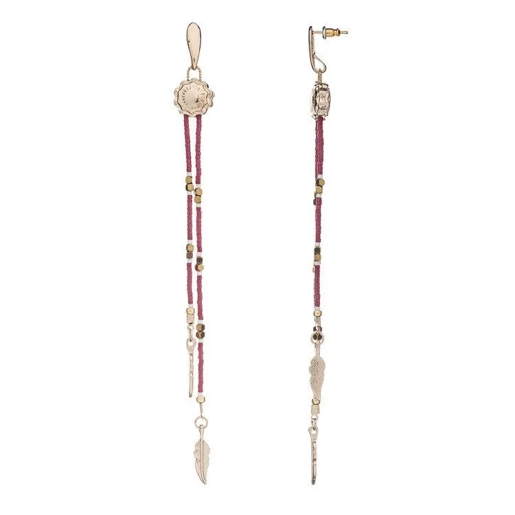 Santa Maria Earrings in Red & Gold