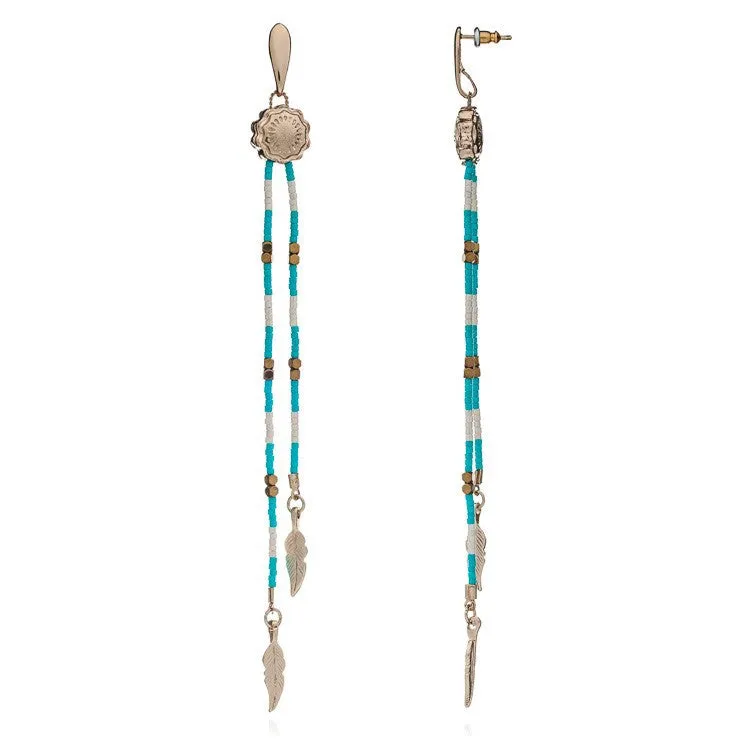 Santa Maria Earrings in Turquoise & Gold