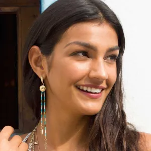 Santa Maria Earrings in Turquoise & Gold