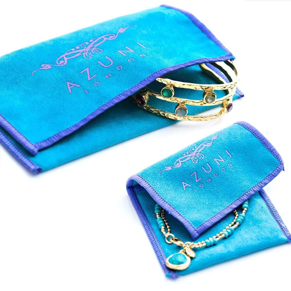 Santa Maria Earrings in Turquoise & Gold