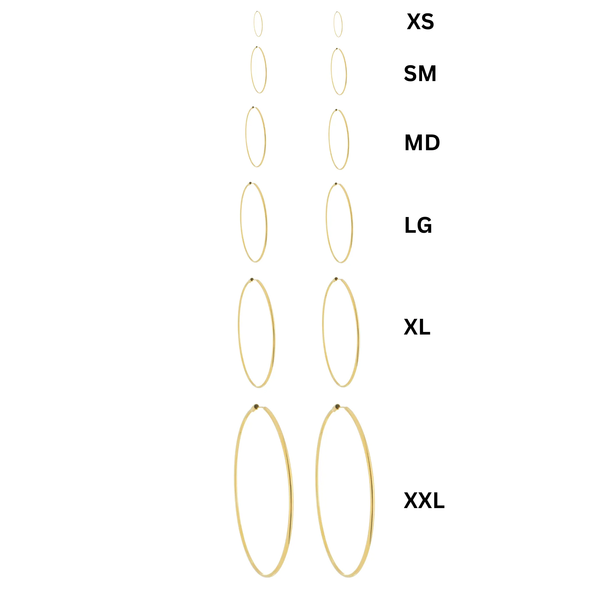 SE731LG 18k Gold Plated Endless Hoops