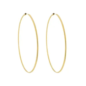 SE731LG 18k Gold Plated Endless Hoops