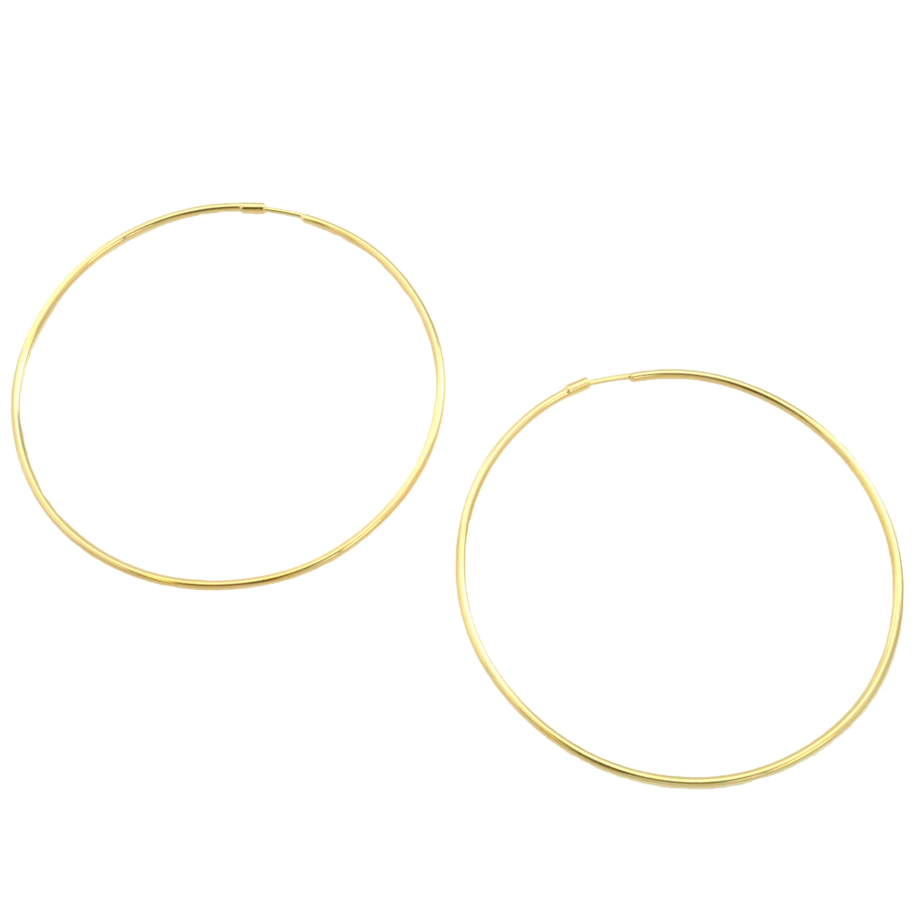 SE731LG 18k Gold Plated Endless Hoops