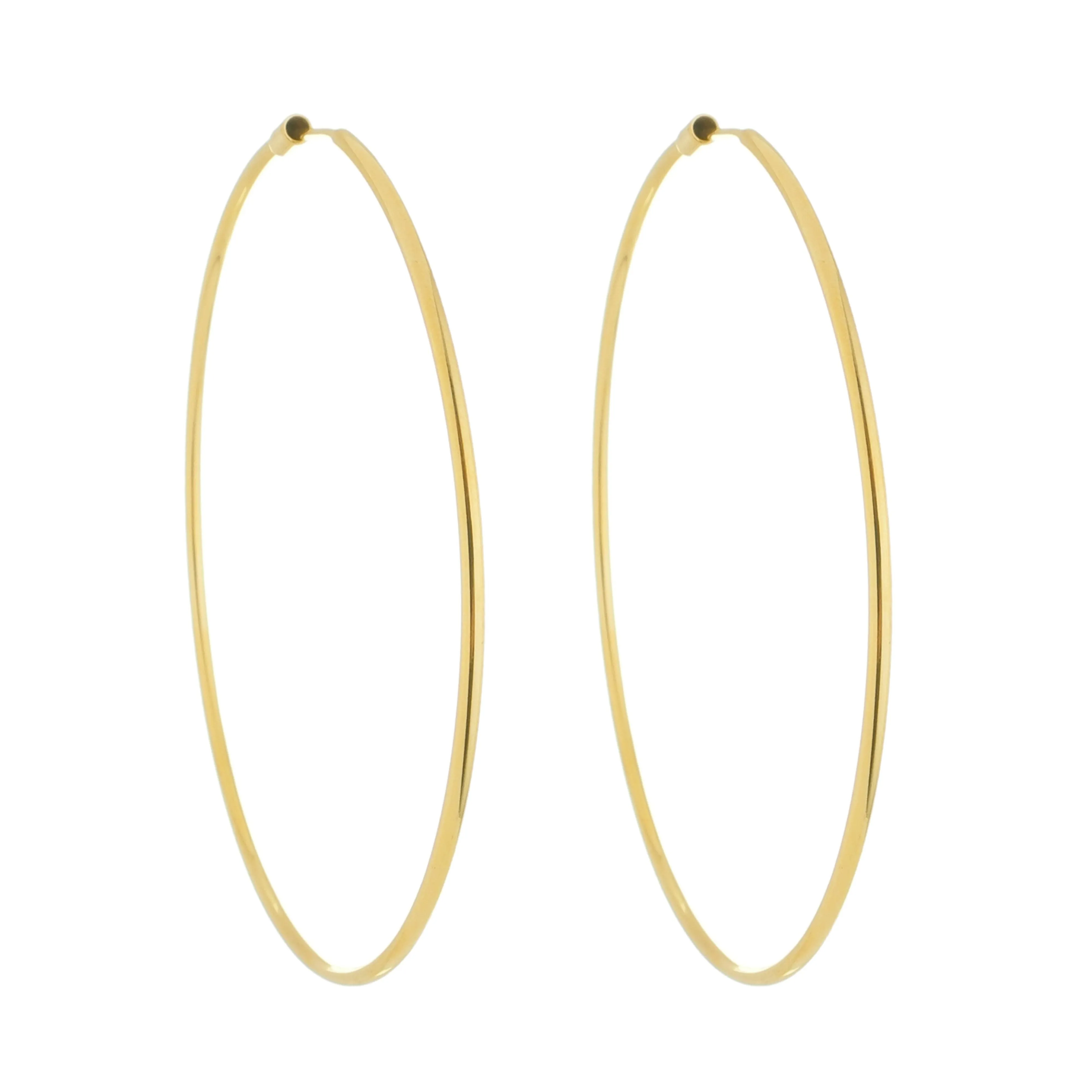 SE731XL 18k Gold Plated Endless Hoops