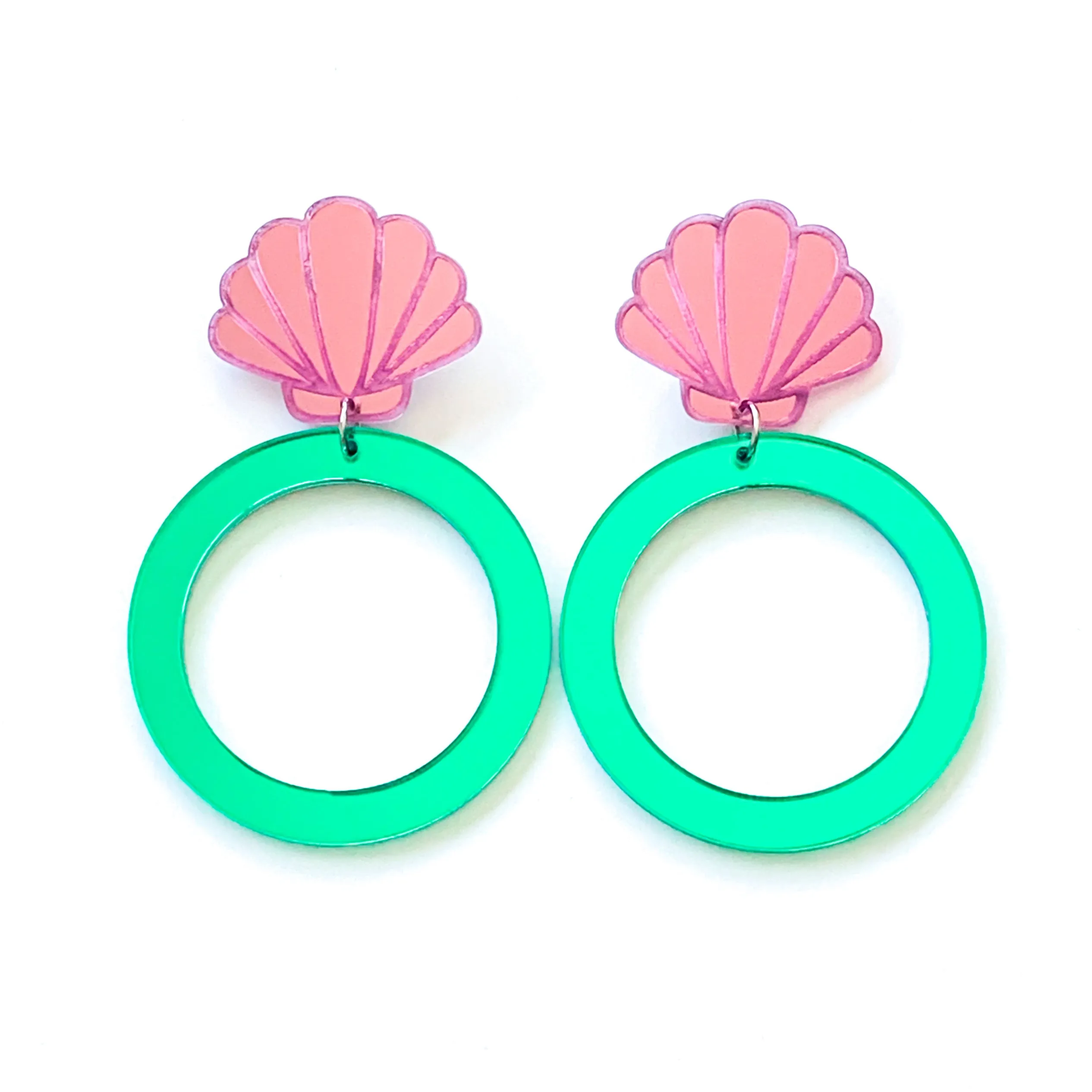 Sea Shell Hoops