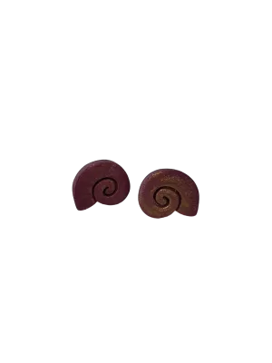 Sea Shell Studs -Purple