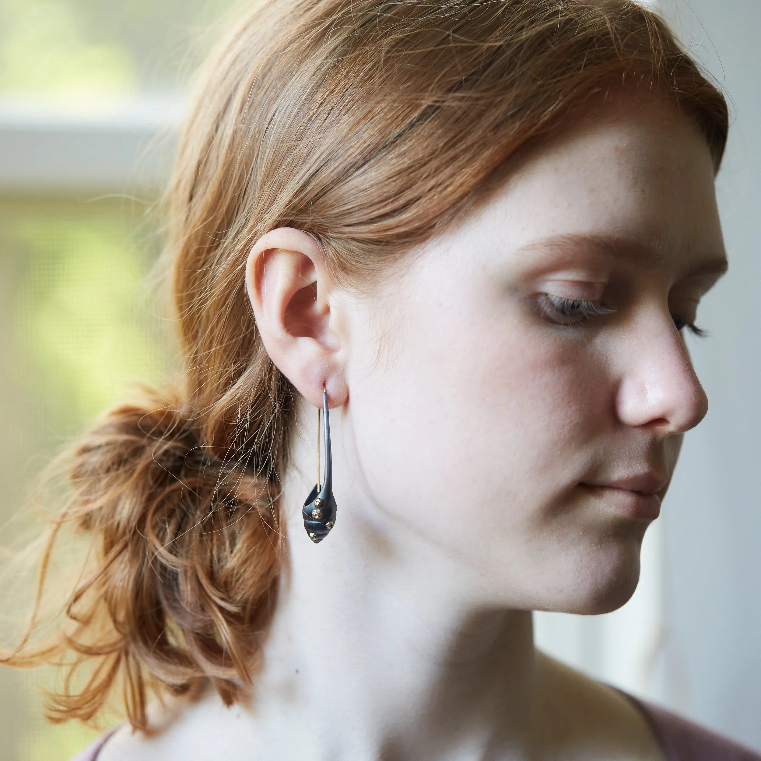 Sea Snail Ruthie B. Hoops with Barnacles
