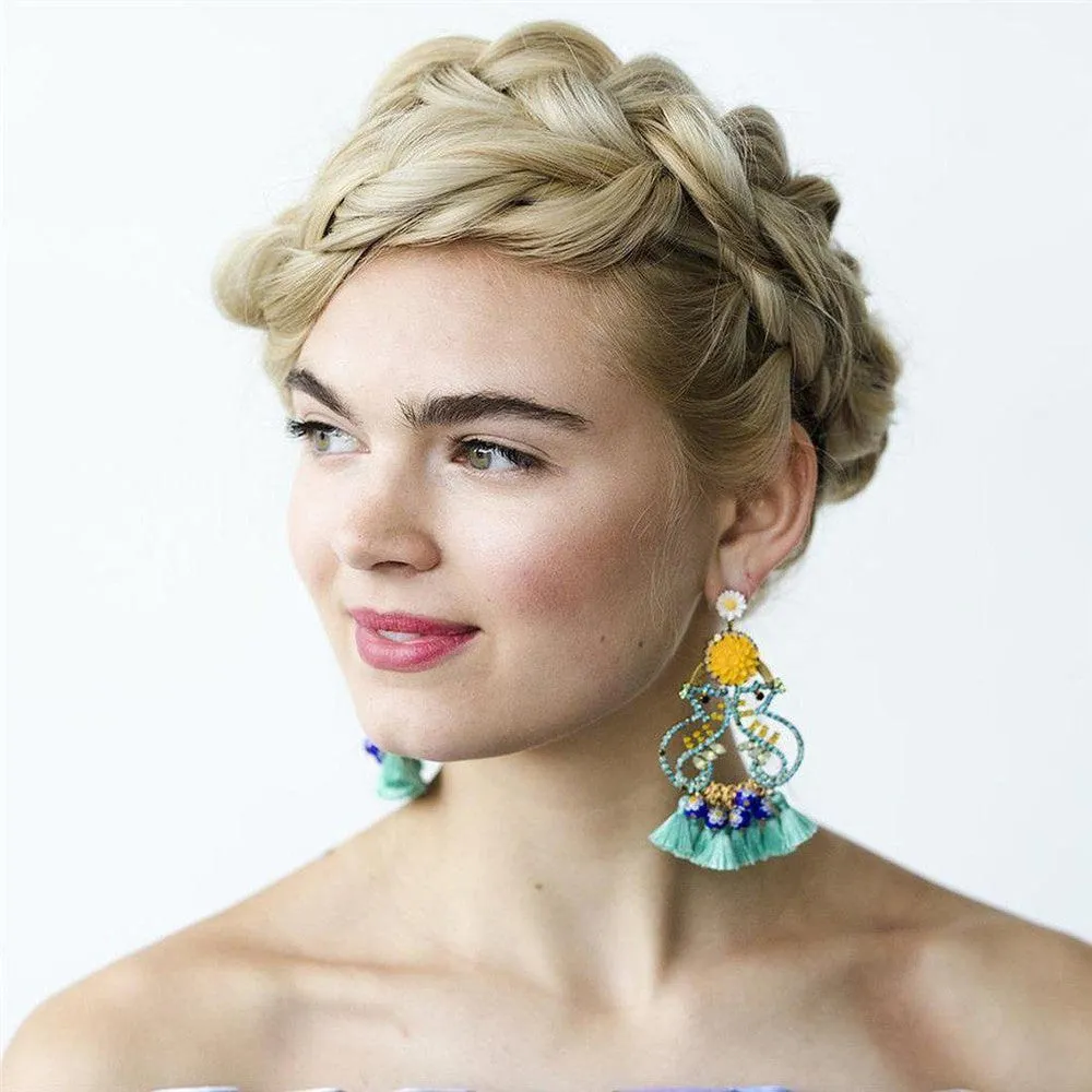 Seahorse Tassel Earrings