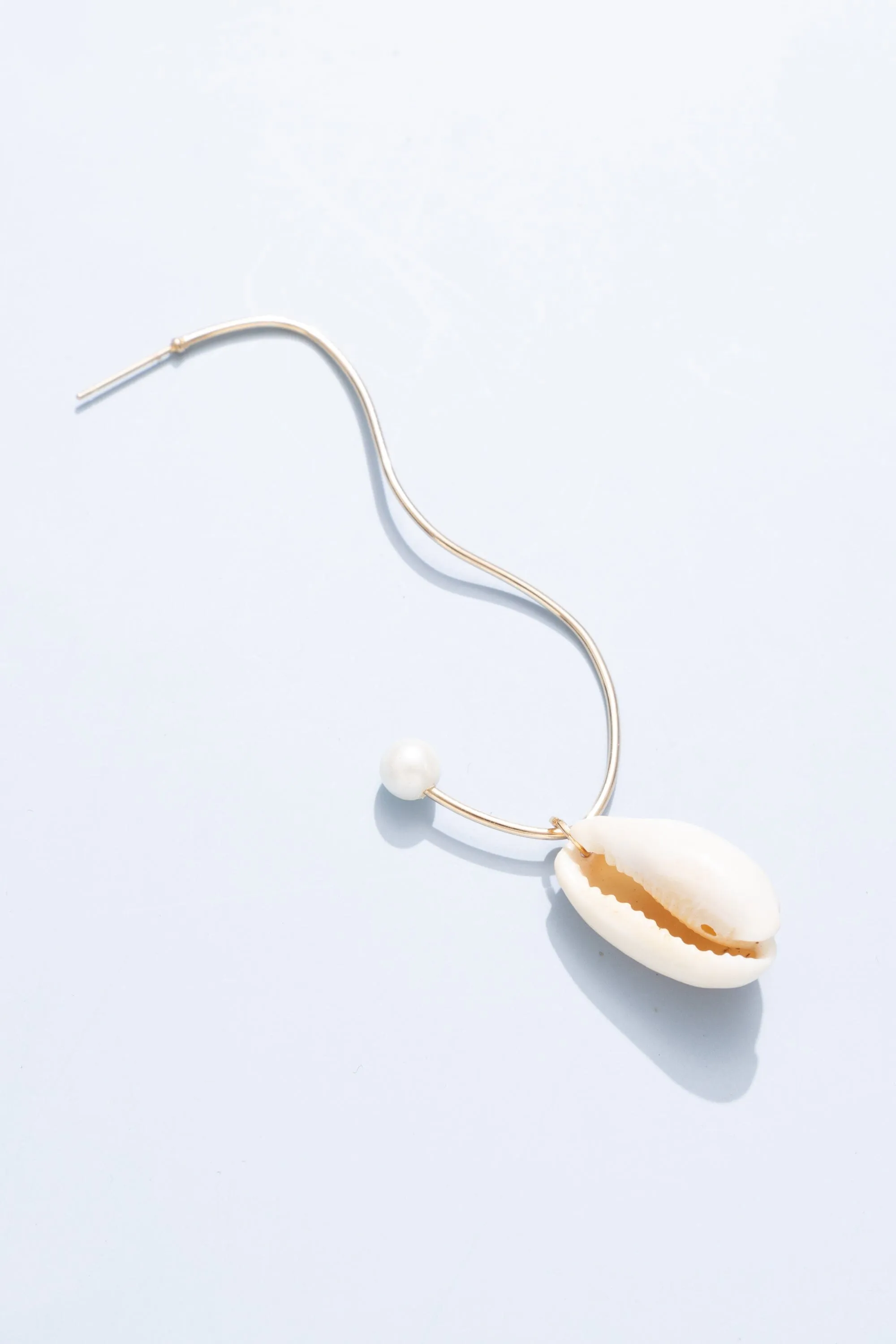Shell and Waves Dangling Earrings