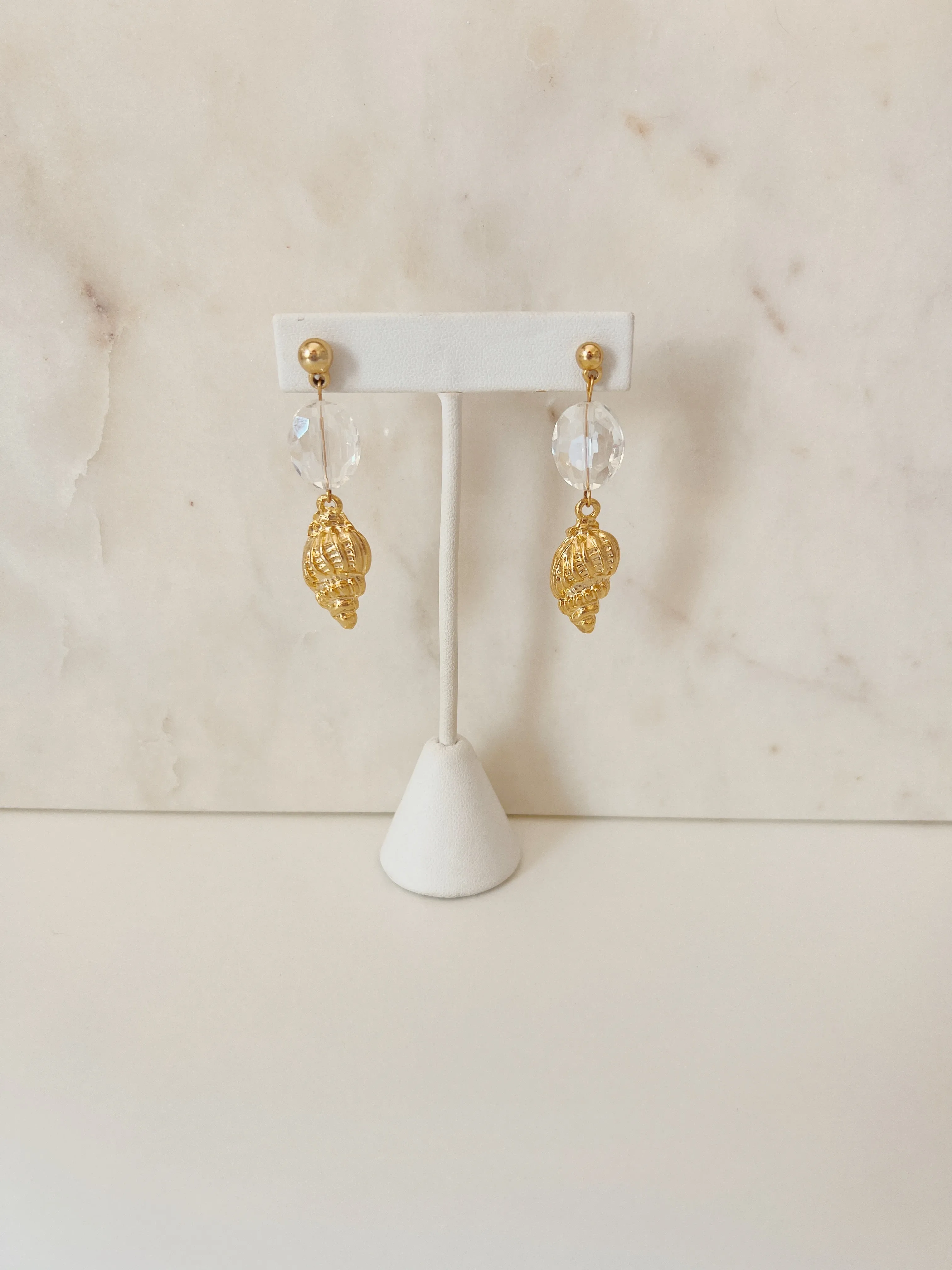 Shell Crystal Earrings