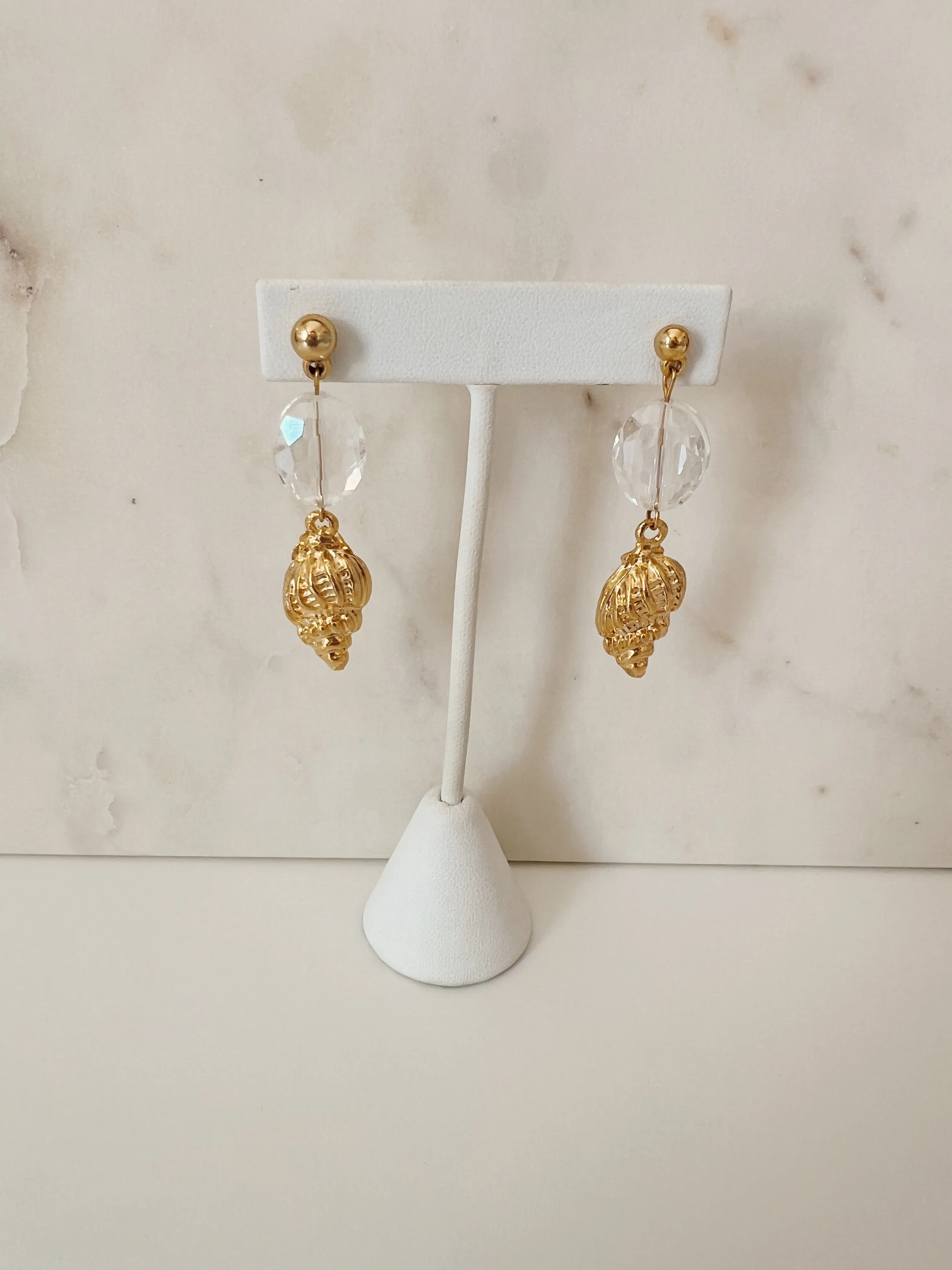 Shell Crystal Earrings