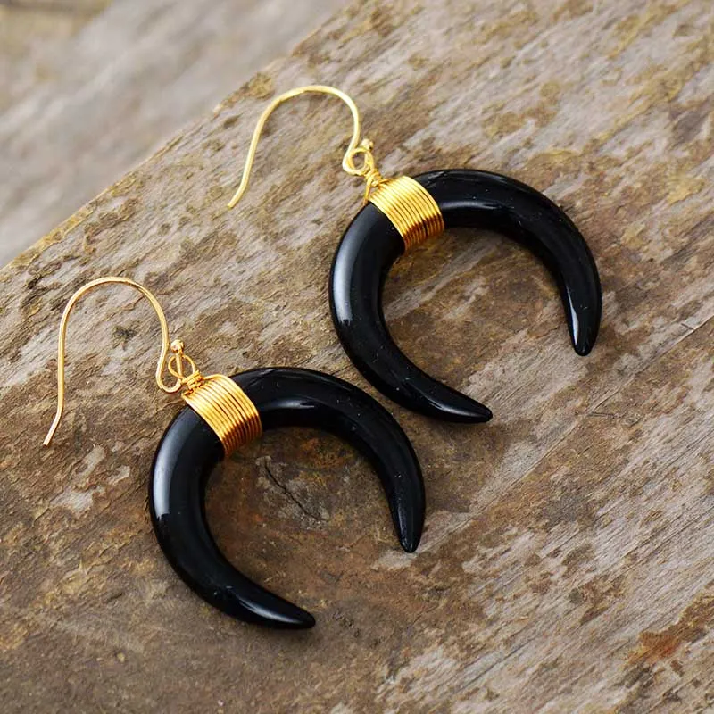 Shell Horn Earrings