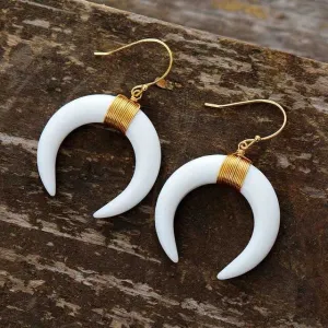 Shell Horn Earrings