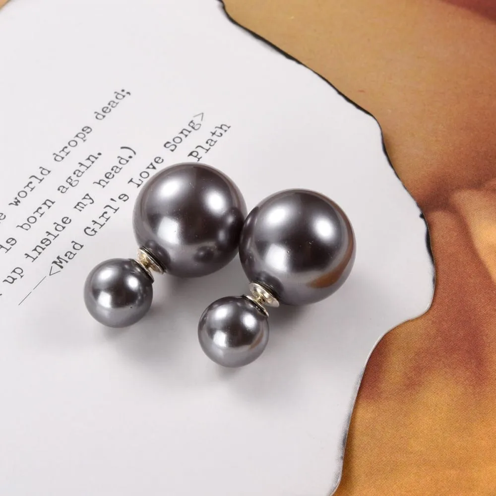 Shell Pearl Double Sided Earrings