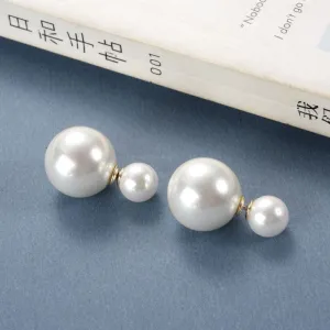 Shell Pearl Double Sided Earrings