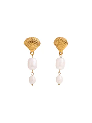 Shell Pearl Earrings
