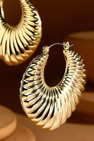 Shell-Shaped Textured Earrings