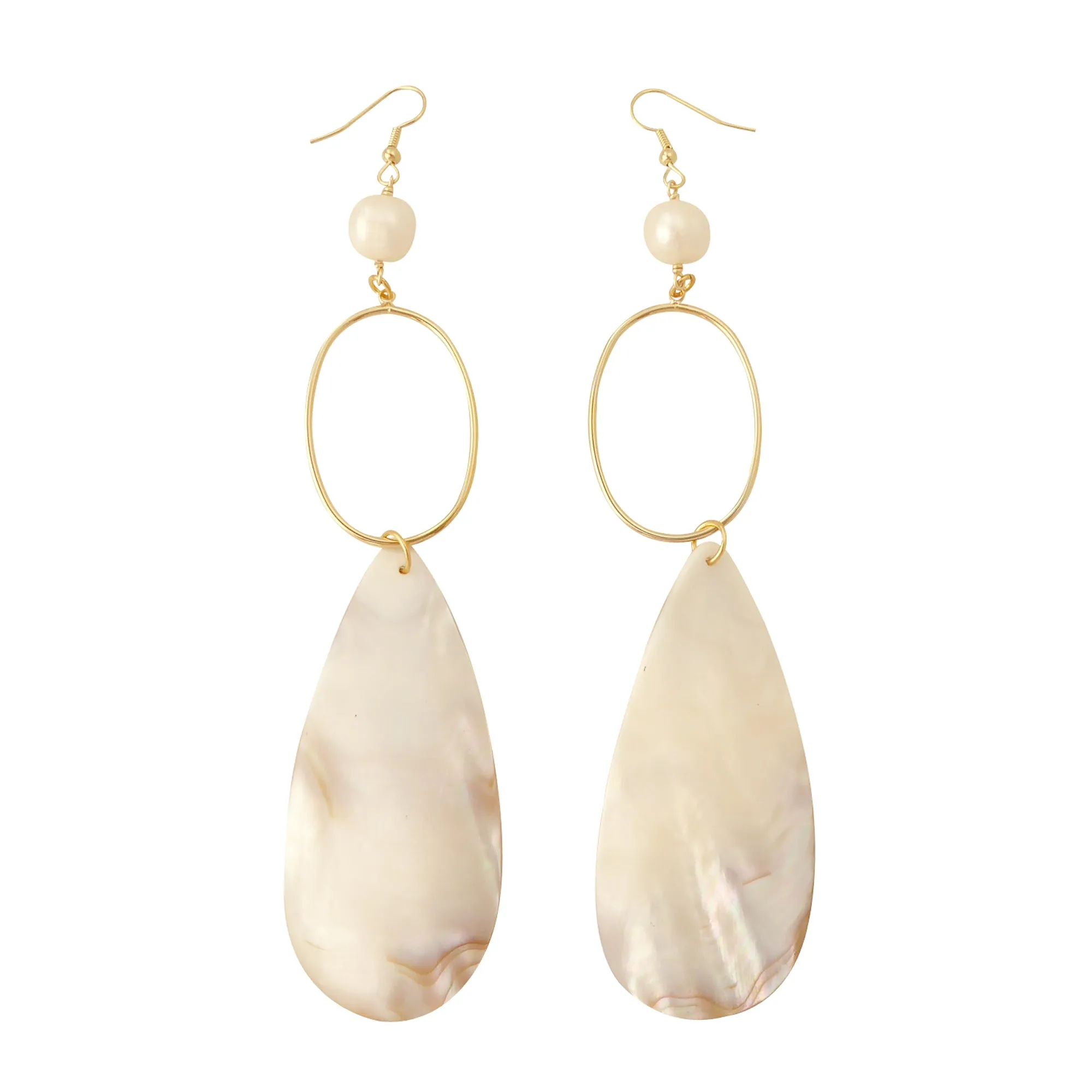 Shell teardrop earrings