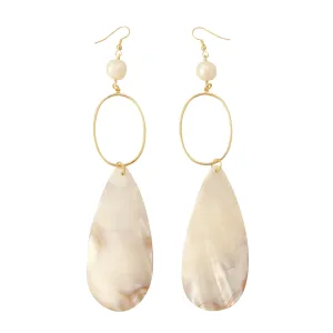 Shell teardrop earrings