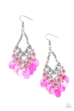 Shore Bait Pink Paparazzi Earrings