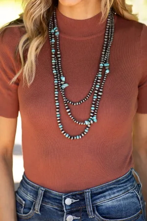 Silver Beaded Necklace With Earrings