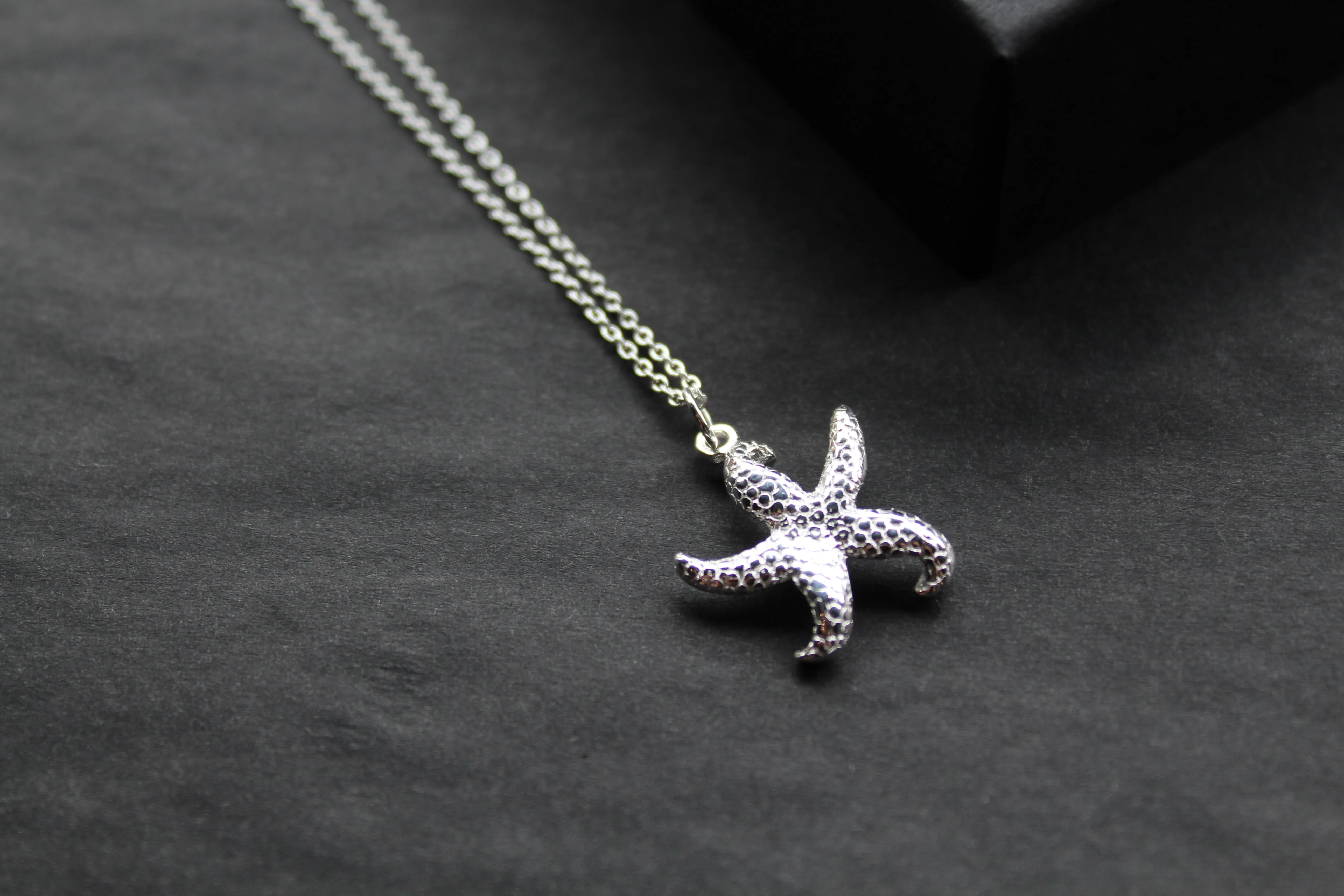 Silver Chunky Starfish Necklace