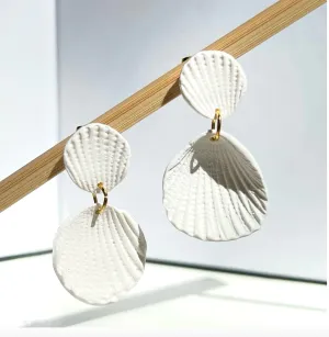 Silver Girl Double Shell Drop Earring