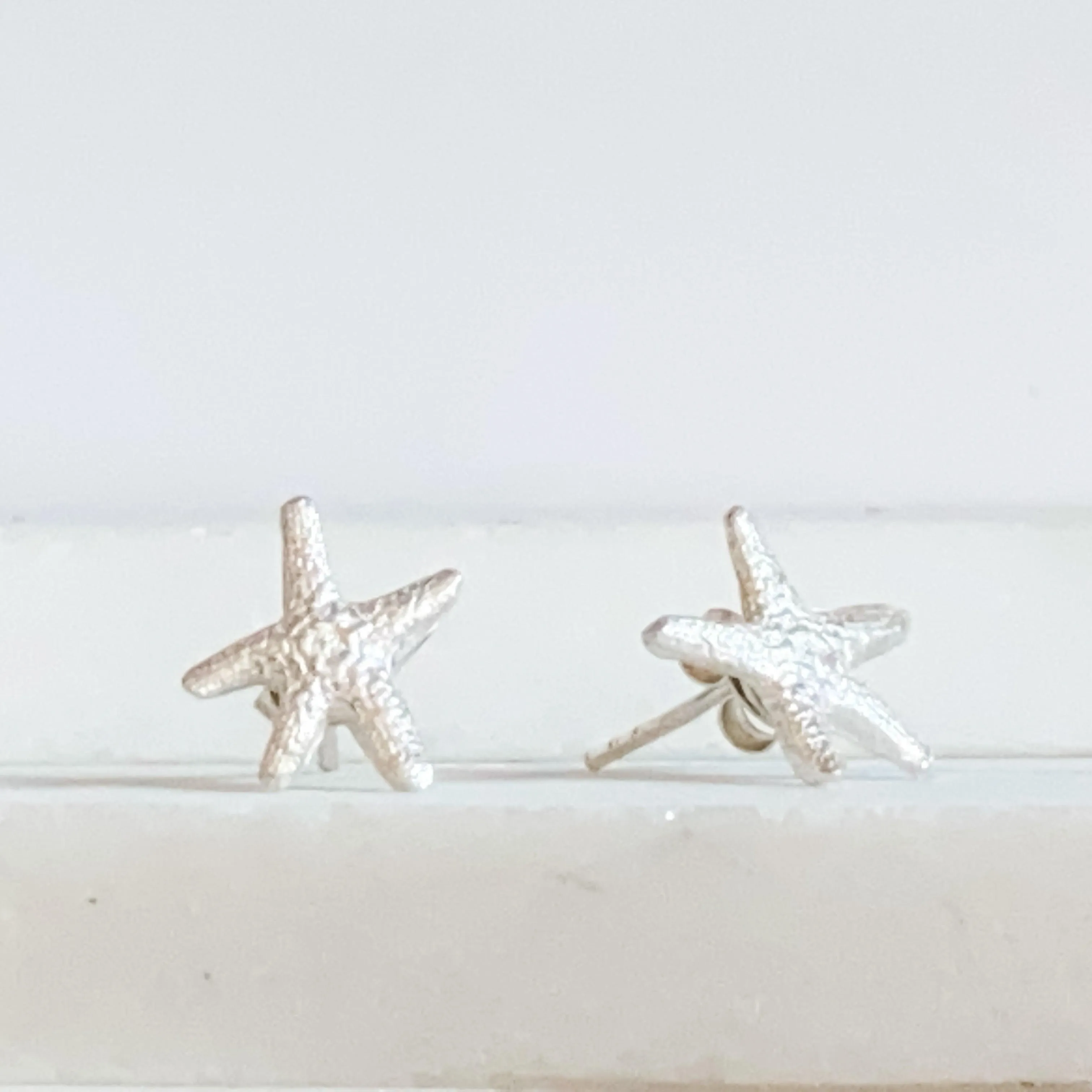 Silver Starfish Post Earrings