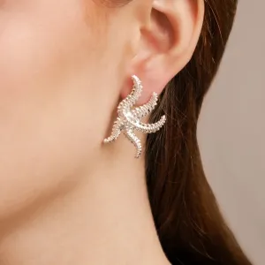 Silver Starfish Stud Earring