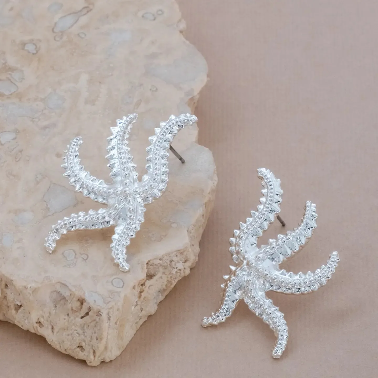 Silver Starfish Stud Earring