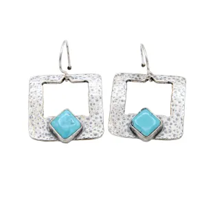 Sleeping Beauty Square Earrings