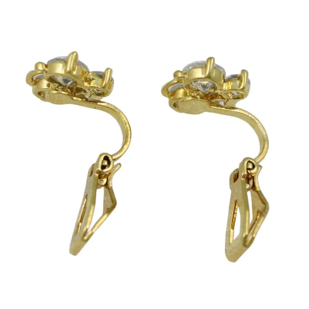 Small Crystal Butterfly Clip Earring - REC554C