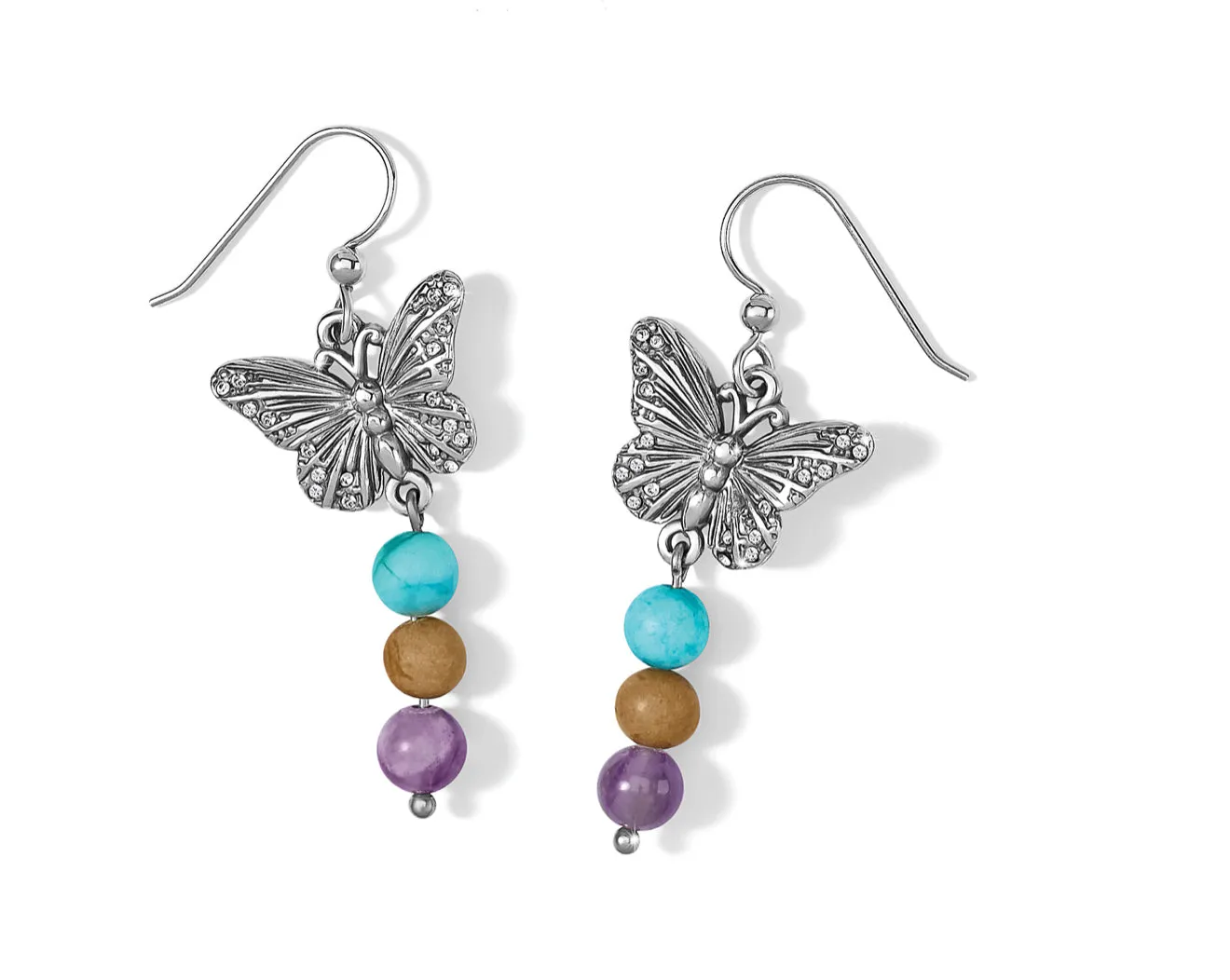 Solstice Hues Butterfly French Wire Earrings