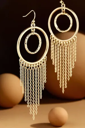SONNIE CHAIN TASSLE EARRINGS - 2 COLORS