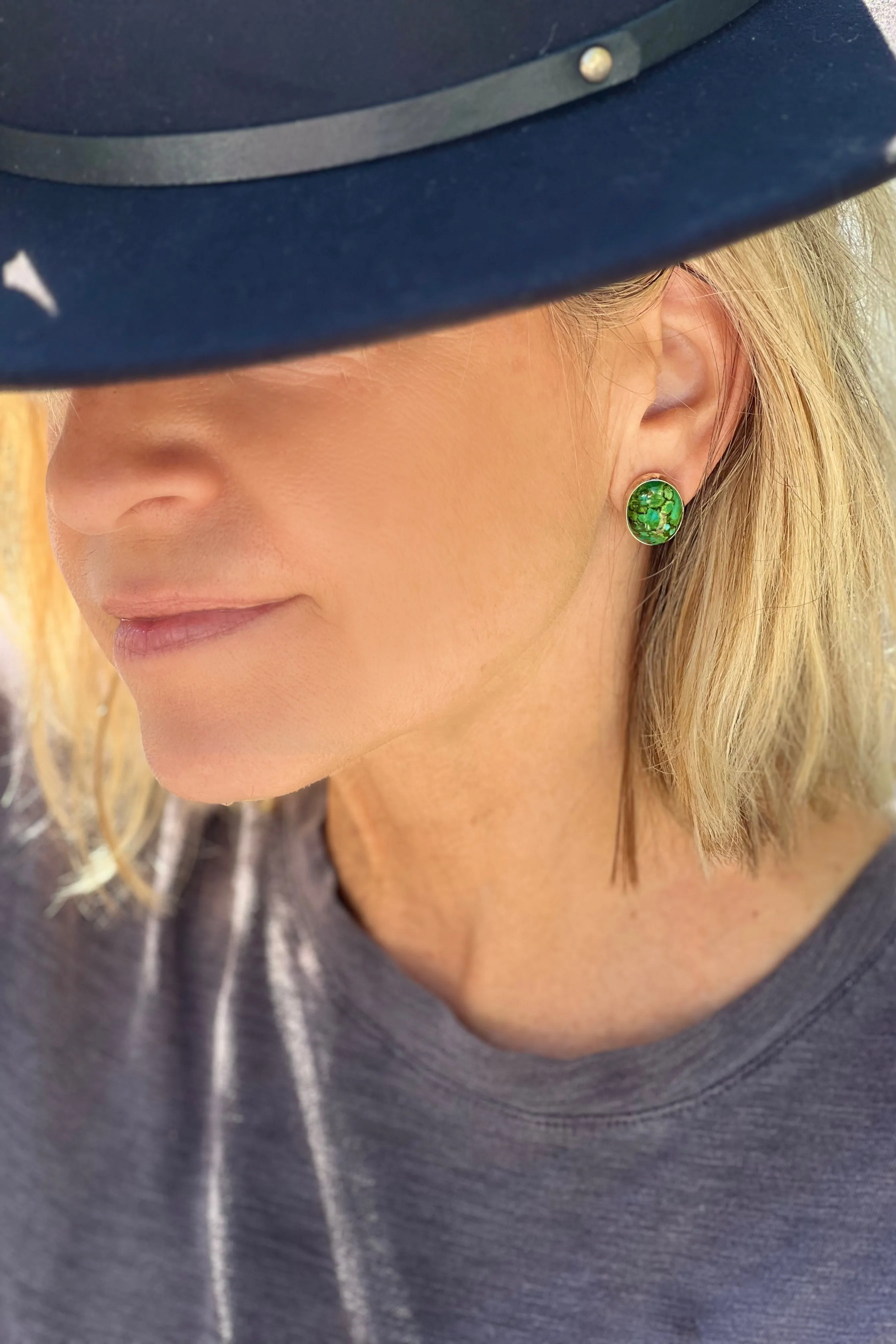 Sonoran Gold Turquoise Post Earrings