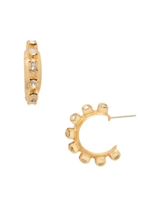 Sorrelli Marnie Hoop Earring - Matte Gold Crystal