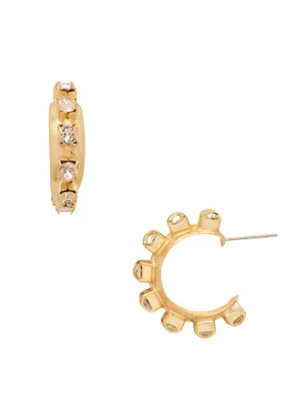 Sorrelli Marnie Hoop Earring - Matte Gold Crystal
