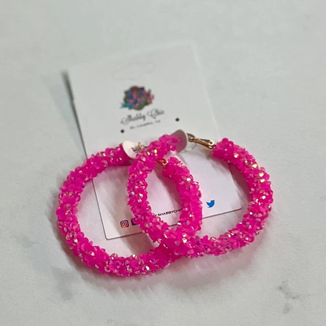 Sparkle Hoop Earrings