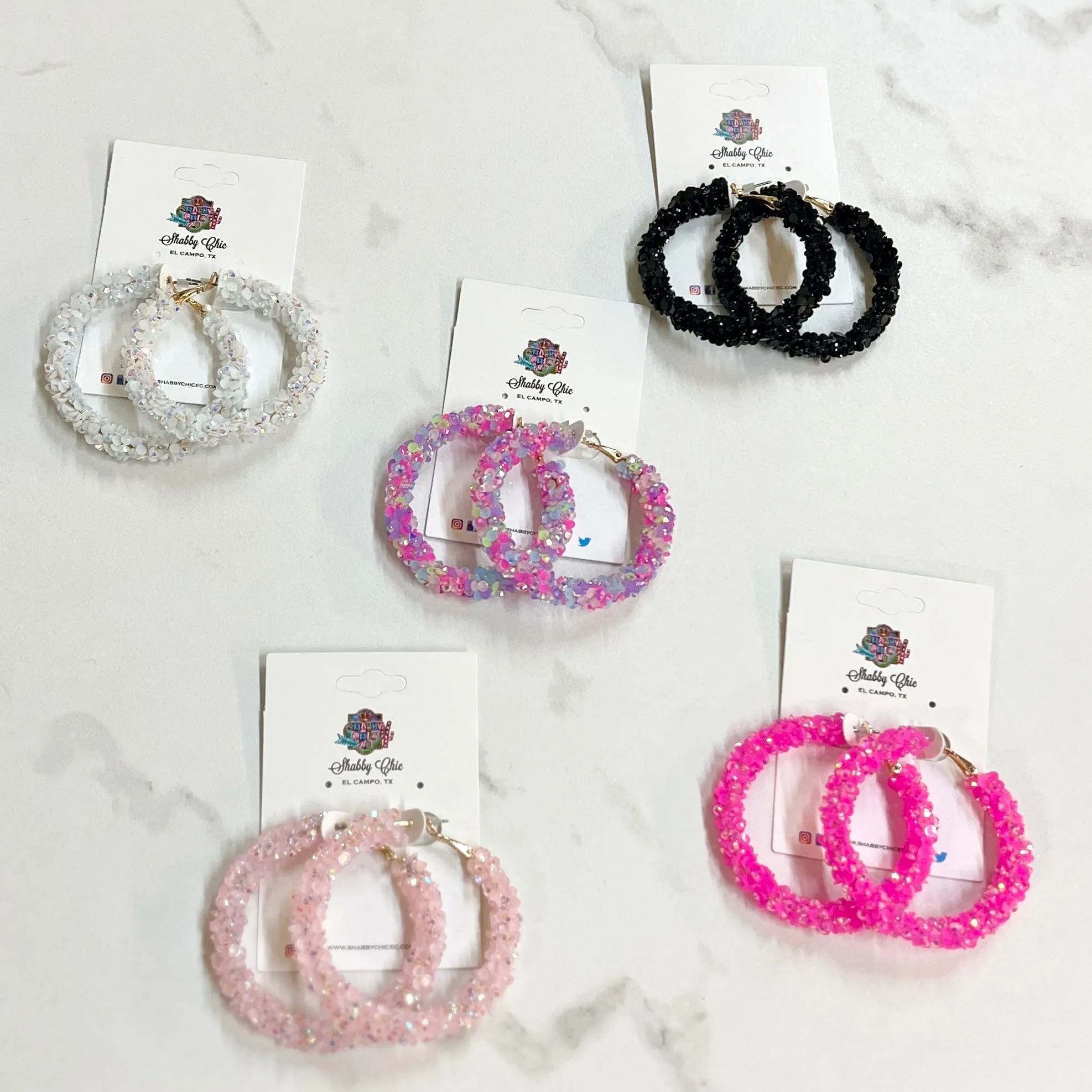 Sparkle Hoop Earrings