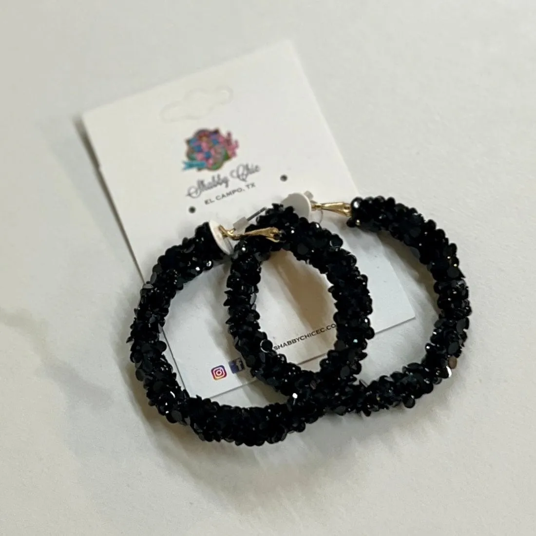 Sparkle Hoop Earrings