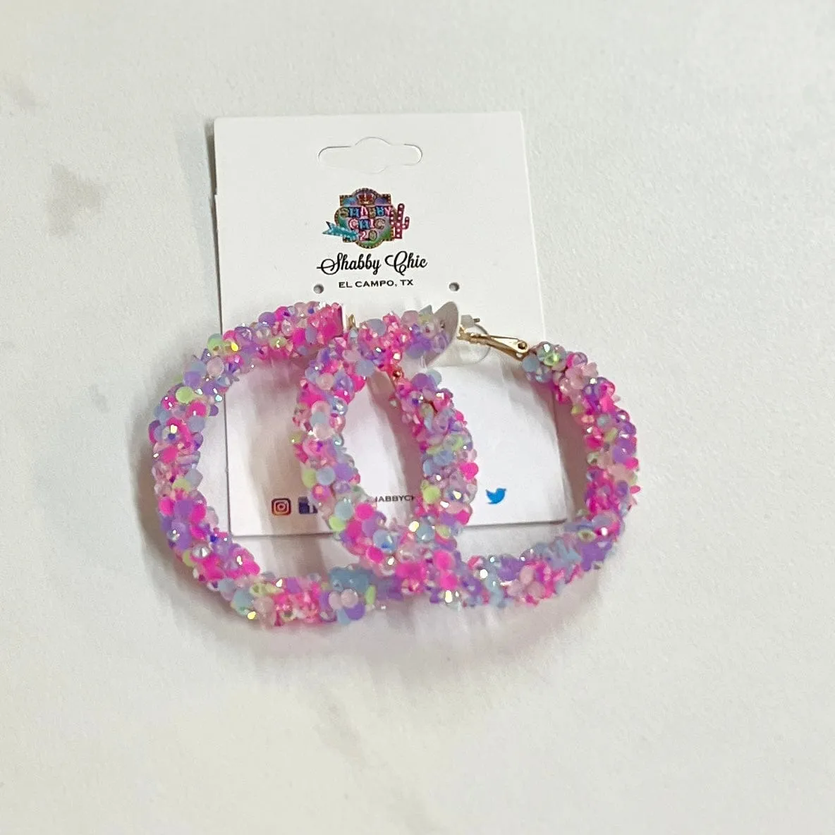 Sparkle Hoop Earrings