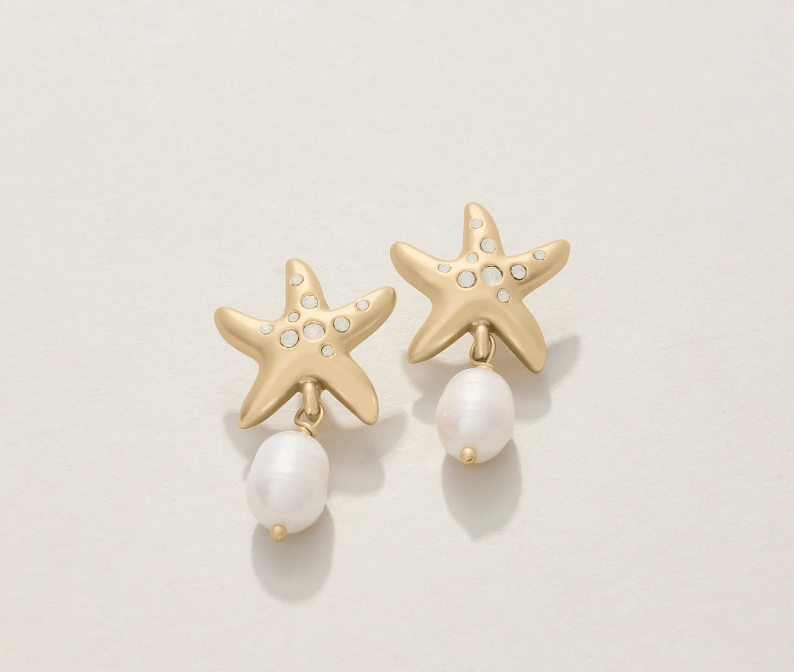 Spartina - Earrings - Starfish Pearl - White Opal