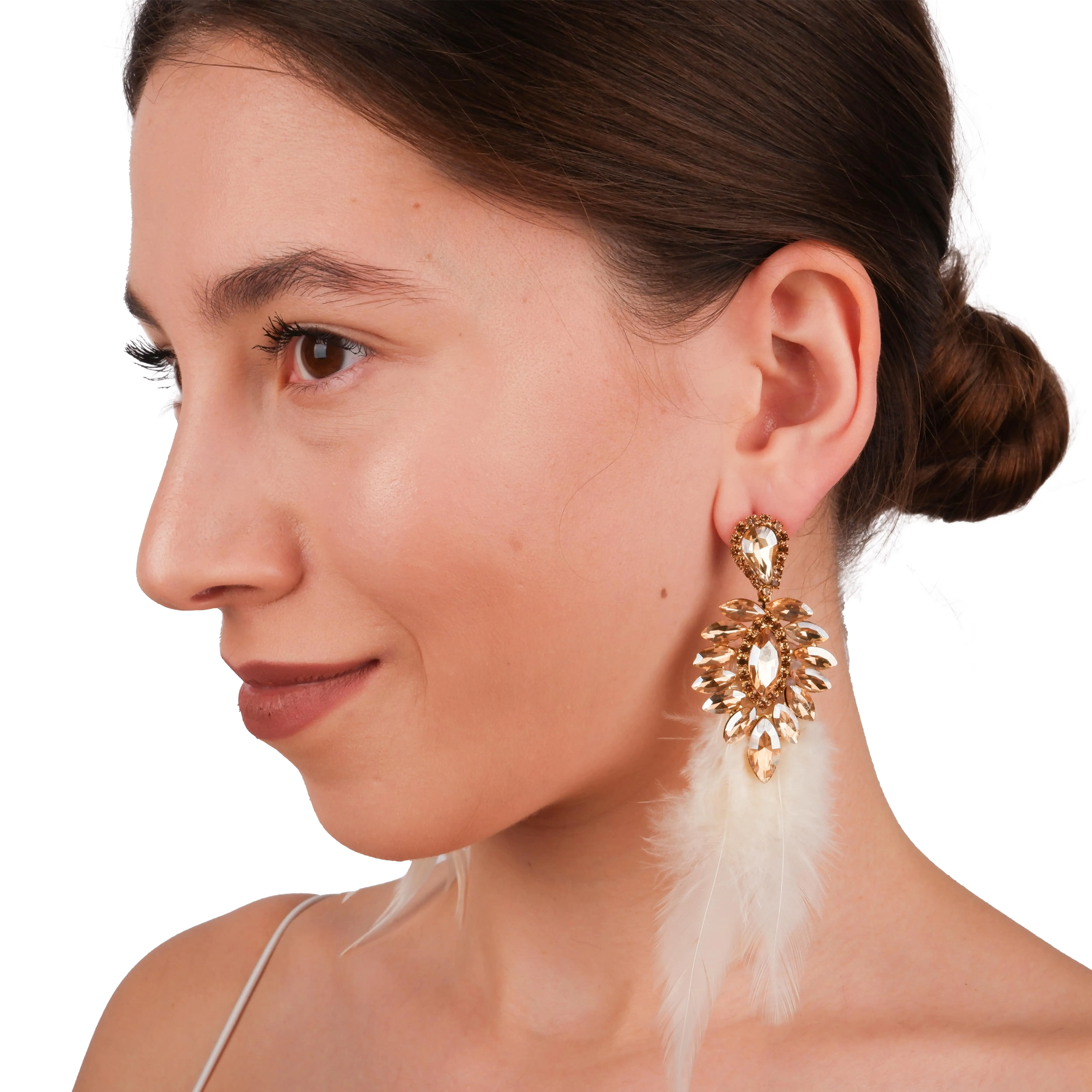 Special Design Feather Bridal Earrings: Elegant Accessories for Proms and Parties